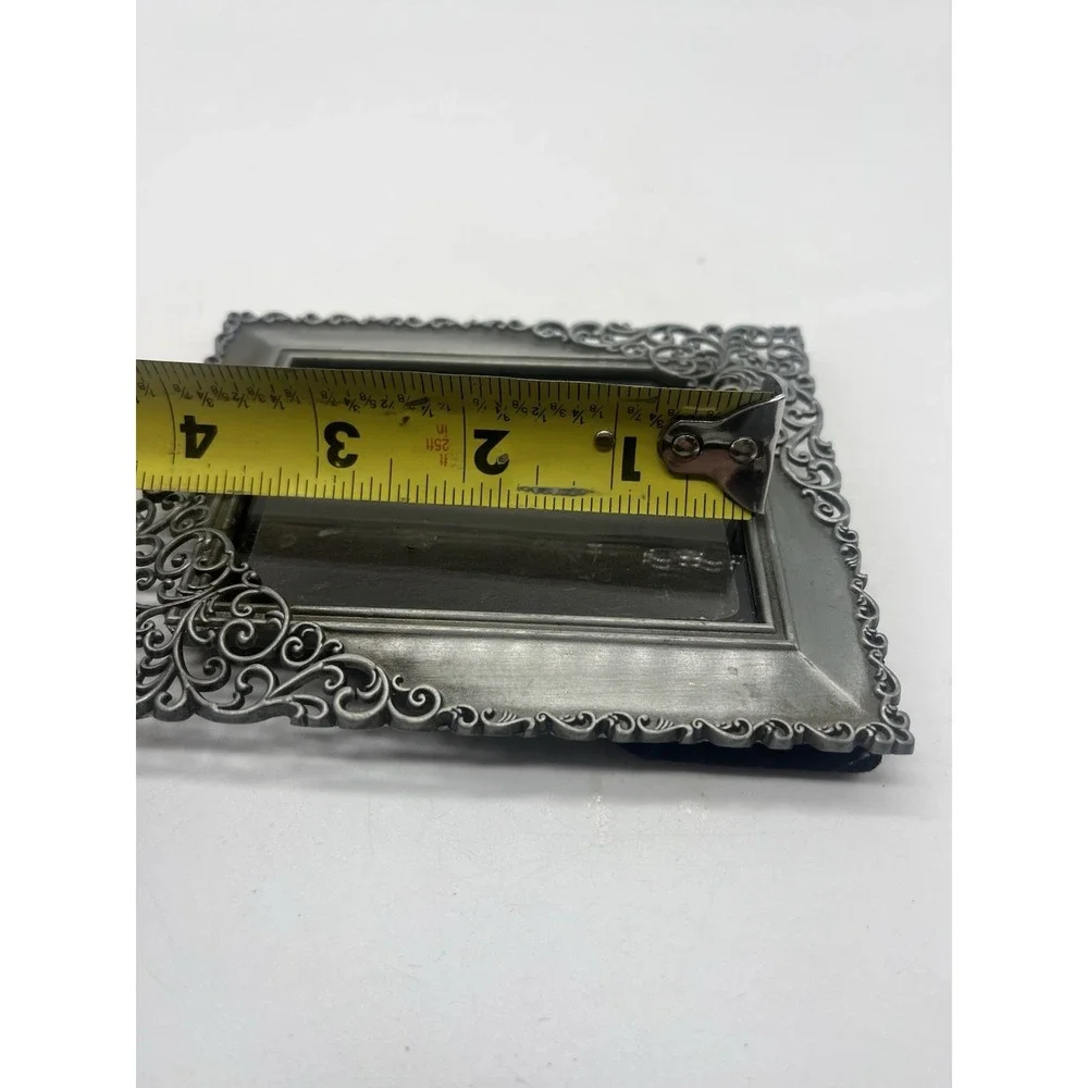 Vintage Pewter Metal Photo Picture Frame Mini Formal Gallery Wall 2